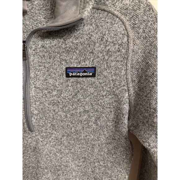 Patagonia Better Sweater 1/4 Zip Pullover Grey Heather Fleece Womens Small - Picture 2 of 4